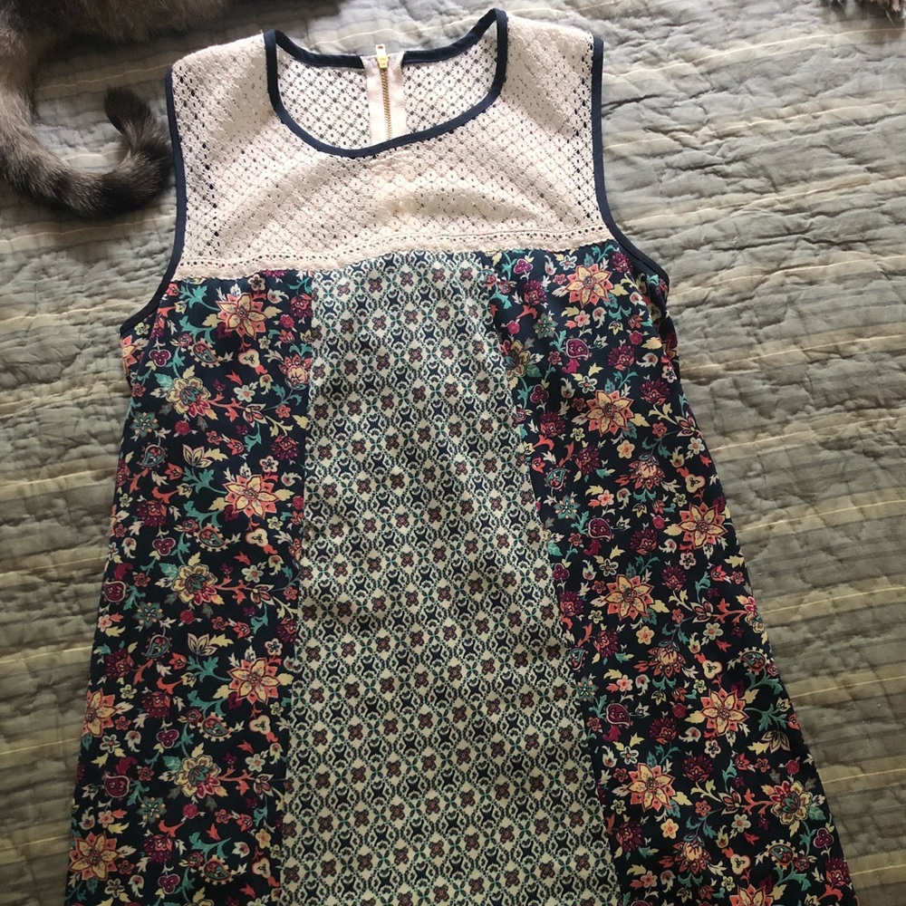 Floral/Navy Shift Dress